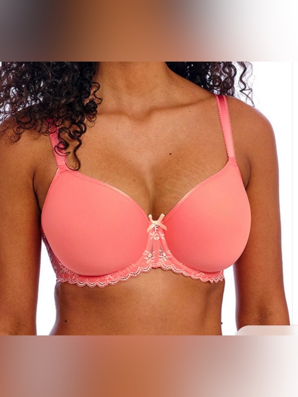 NWT Freya Offbeat Elegance Spacer T-shirt Bra Coral Pink 34GG UK